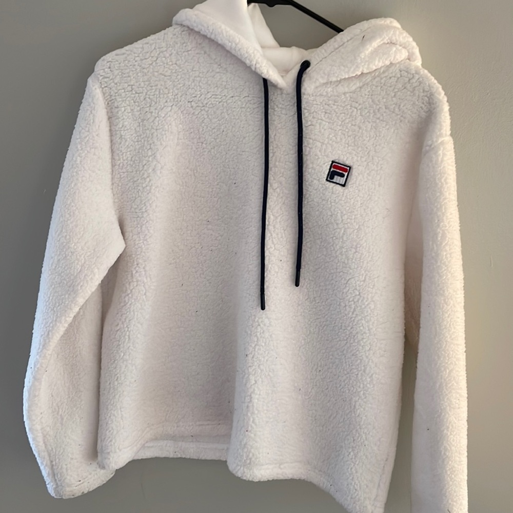 White Sherpa hoodie